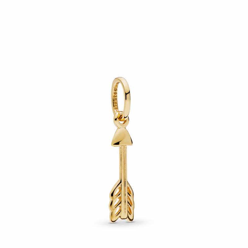 Pandora Shine™ Arrow Of Cupid Charm - 18ct Gold Plated - Canada | KL8096KT